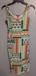 Printed Bongo Bodycon Dress Small